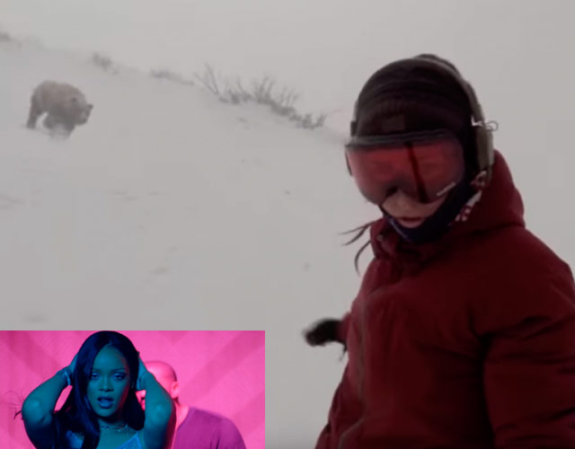 El viral de la chica perseguida por un oso polar mientras canta 'Work' de Rihanna