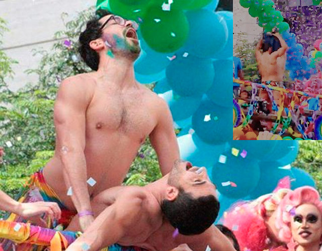 Los besos gays de Miguel Ángel Silvestre y los actores de 'Sense8' en el Orgullo LGBT de São Paulo