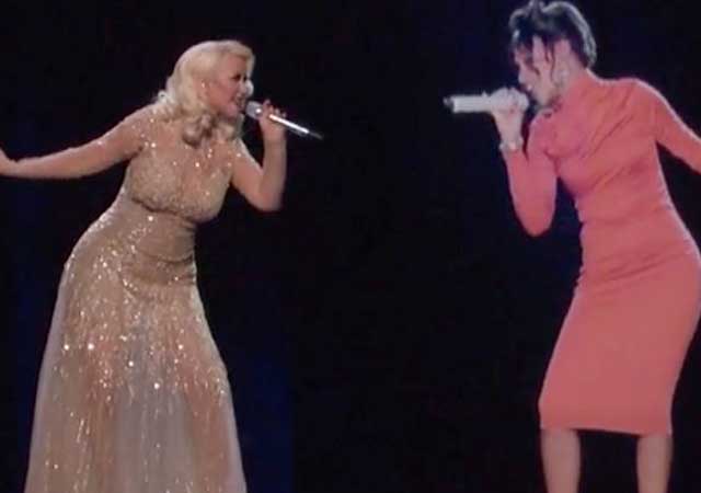 Se filtra la actuación censurada de Christina Aguilera con Whitney Houston