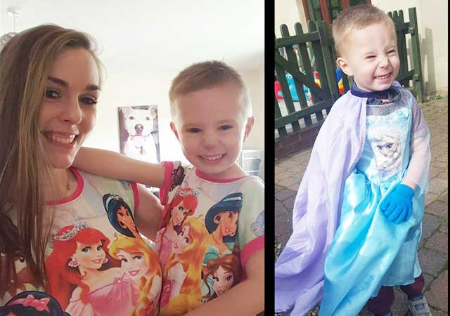 Una madre responde a las críticas por vestir a su hijo de Elsa de 'Frozen'