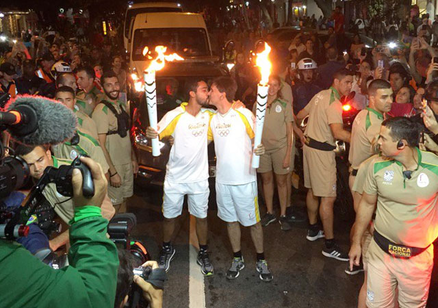 El beso gay en directo en los JJOO de Rio 2016