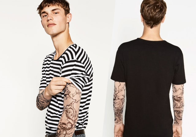 La nueva tendencia de las camisetas con tatuajes incorporados