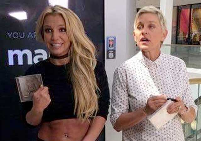 Britney Spears la lía en un centro comercial con Ellen DeGeneres