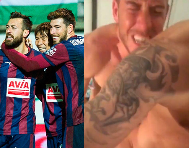 El vídeo porno de dos futbolistas desnudos del Eibar en un trío