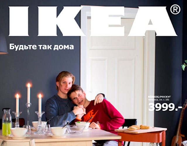 La historia de la pareja gay en portada del catálogo de Ikea en Rusia
