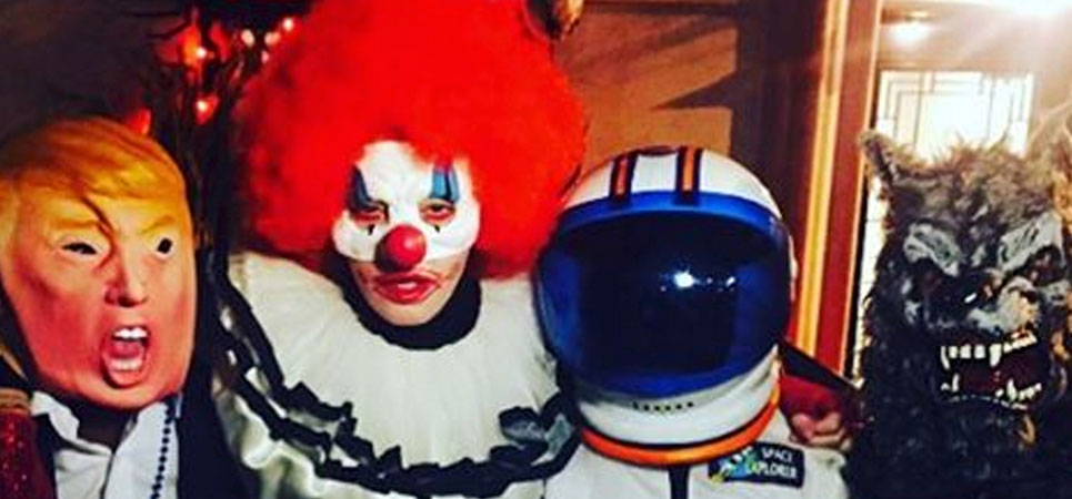 Madonna se disfraza de payaso y "mata" a Donald Trump en Halloween