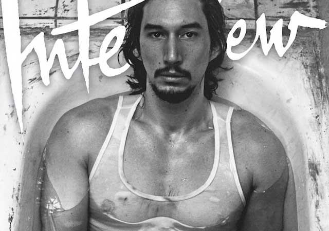 Adam Driver desnudo en una bañera para la revista 'Interview'