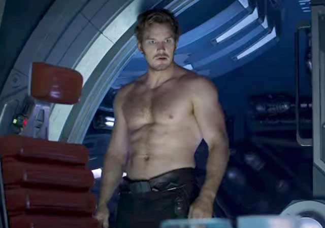 El torso de Chris Pratt desnudo en 'Guardianes de la Galaxia 2