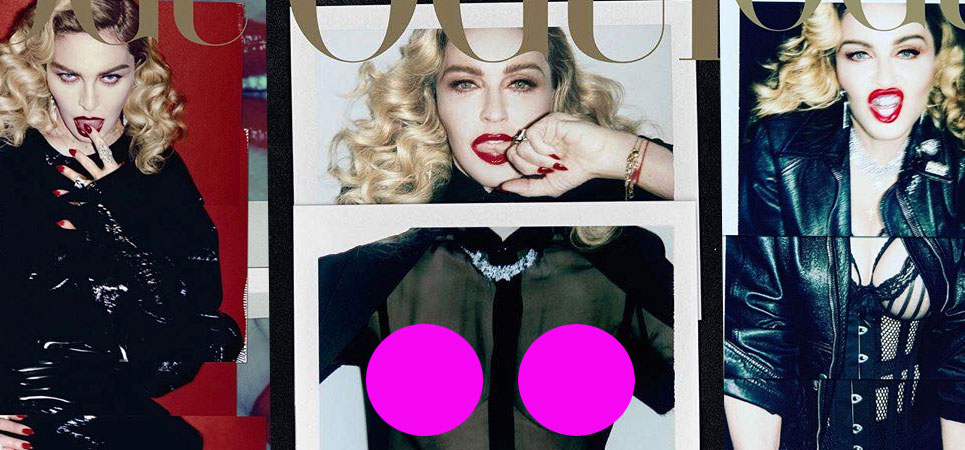 Madonna desnuda en las polaroids de 'Vogue Italia'