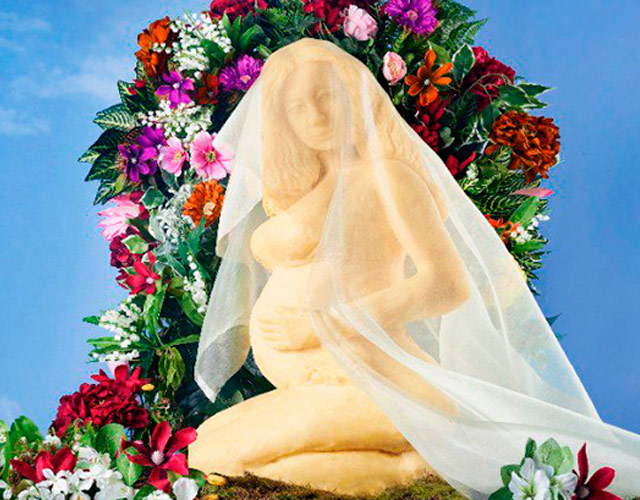 Brie-once, la estatua de queso de Beyoncé