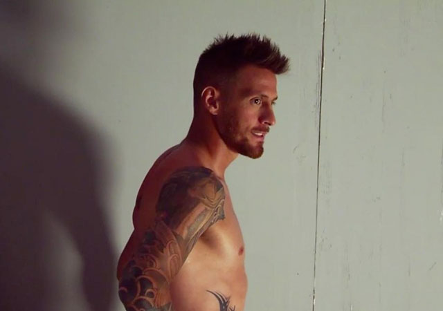 El futbolista Germán Denís, desnudo en 'ESPN'