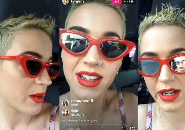 Katy Perry, pillada llorando en su directo de Instagram
