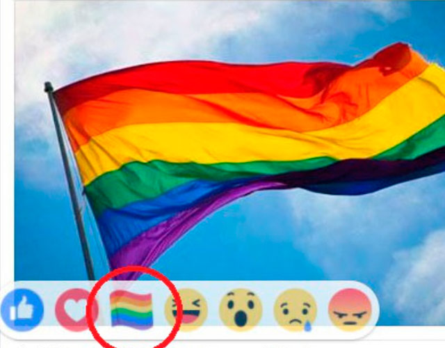 El truco para activar la reacción con bandera LGBT en Facebook