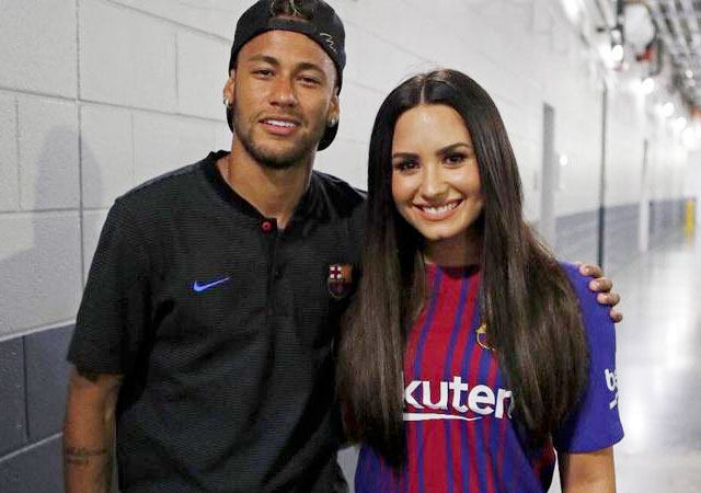 Demi Lovato, enrollada con Neymar Jr. del Barça