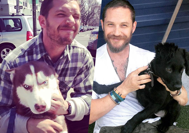 El nuevo viral es Tom Hardy sosteniendo cachorros