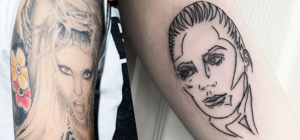 El novio de Lady Gaga se tatúa su cara