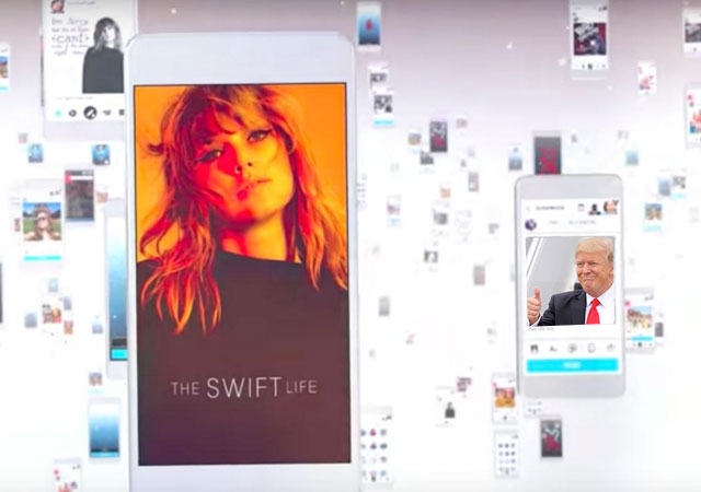 Los fans de Trump acuden a la app oficial de Taylor Swift