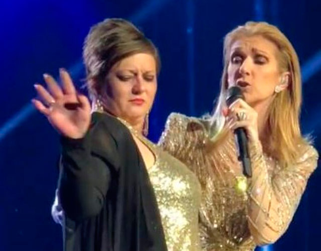 Céline Dion lidia con una fan borracha en el escenario