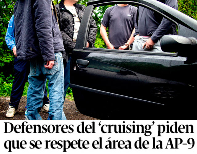 Defensores del cruising, en portada de la prensa española. 