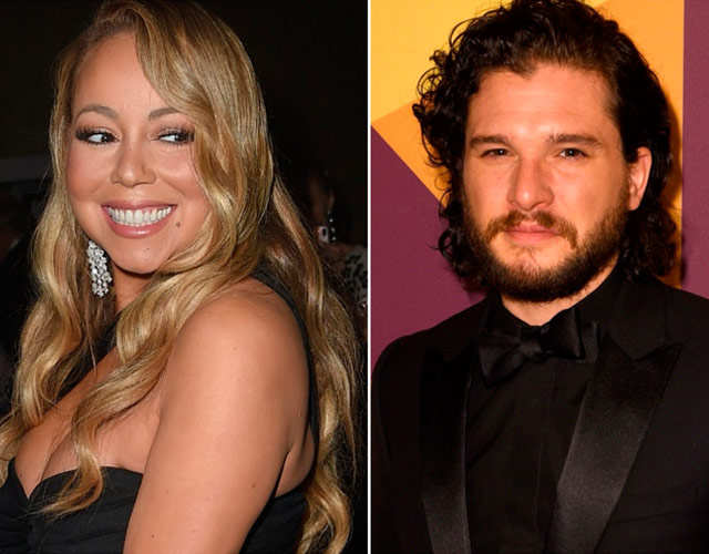 Mariah Carey agarró a Kit Harington para exigirle detalles del final de 'Juego De Tronos'