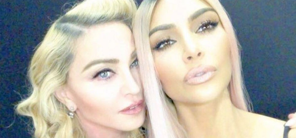 Madonna y Kim Kardashian anuncian colaboración de cosméticos