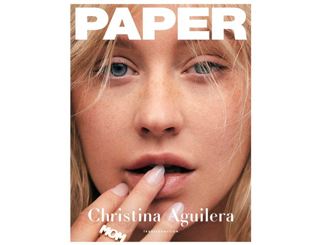 Christina Aguilera sin maquillaje en la portada de Paper Magazine
