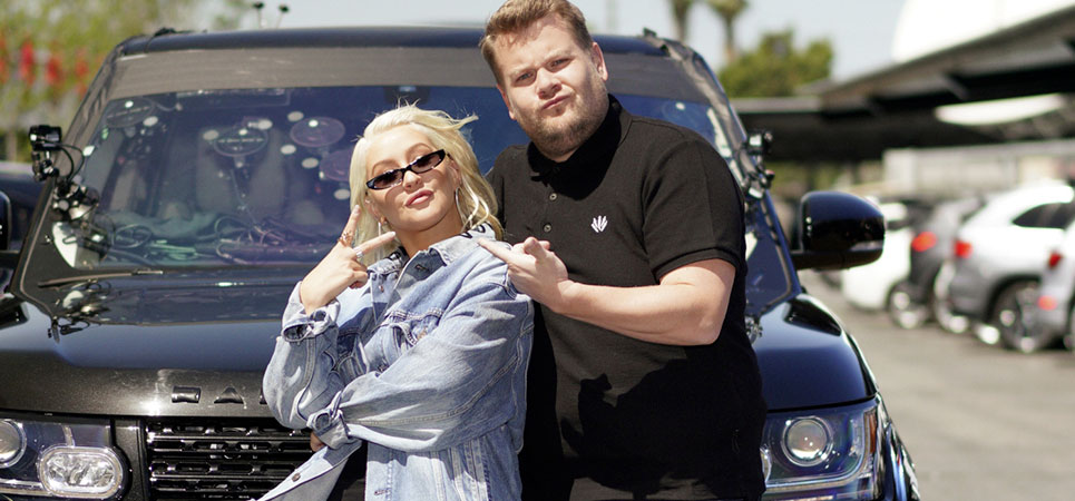 Christina Aguilera lo da todo en Carpool Karaoke