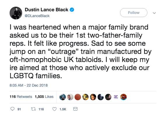 Dustin Lance Black respone a la prensa homófoba por la foto de su bebé 2