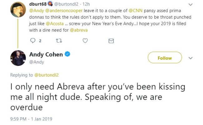 Andy Cohen contraataca a los homófobos después del programa de Nochevieja con Anderson Cooper 1