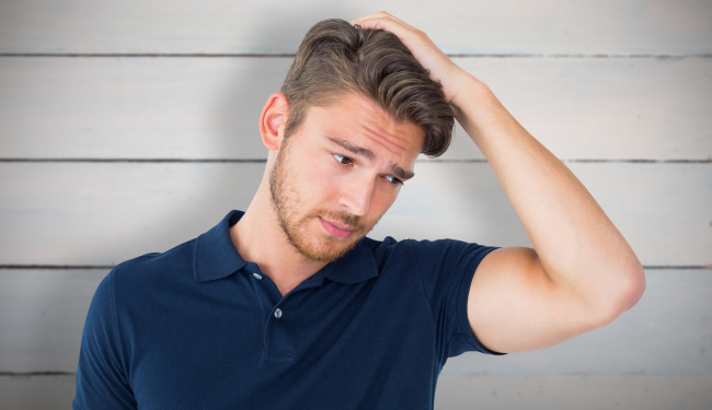 Man confused worried