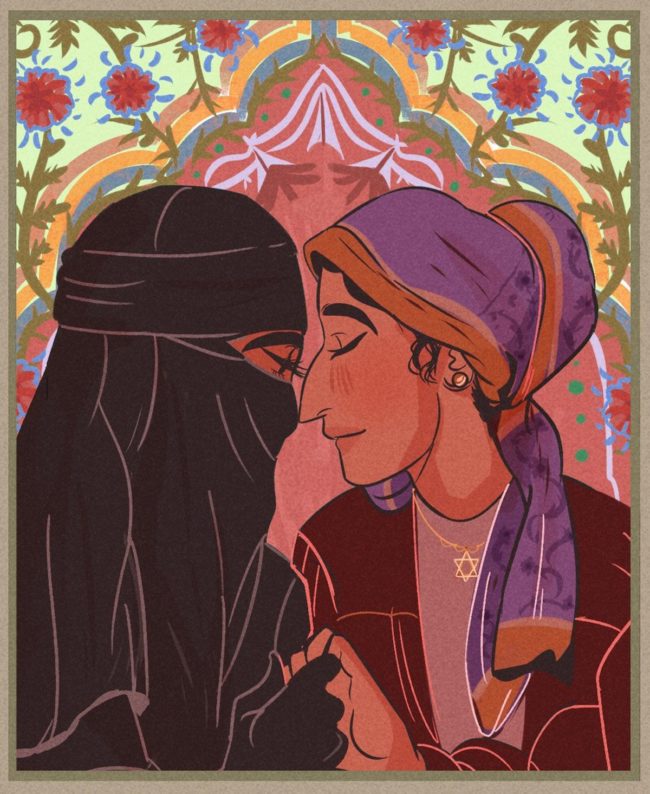 Ilustraciones de parejas gays judías y musulmanas se hacen virales 3