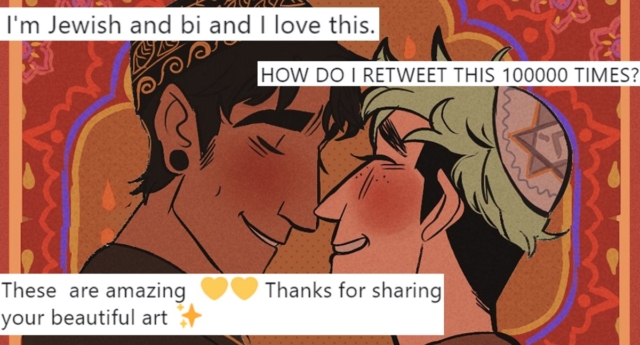 Ilustraciones de parejas gays judías y musulmanas se hacen virales