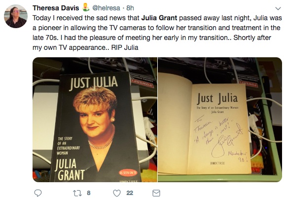 Julia Grant, pionera de los derechos trans, fallece a la edad de 64 años 1
