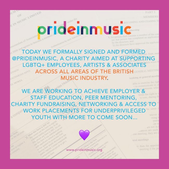 Pride In Music, nueva red LGBT+ para apoyar a artistas gays 2