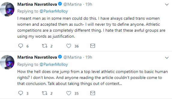 Comentarios tránsfobos de Martina Navratilova, usados en contra de derechos LGBT 3