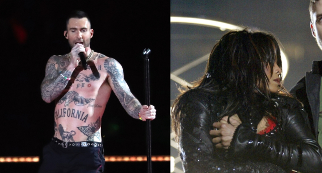 Adam Levine sin camiseta vs el pezón de Janet Jackson: debate sobre la Super Bowl