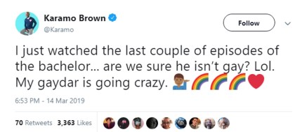 Karamo Brown pregunta si la estrella de 'The Bachelor' es gay 2