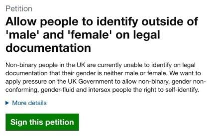 Petición exige opción de género no binario en documentos legales 2