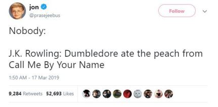 Los memes gays de Dumbledore después de que J.K. Rowling revelara su vida sexual 2