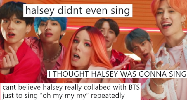 Halsey casi no canta en 'Boy With Luv' de BTS y sus fans se han vuelto locos