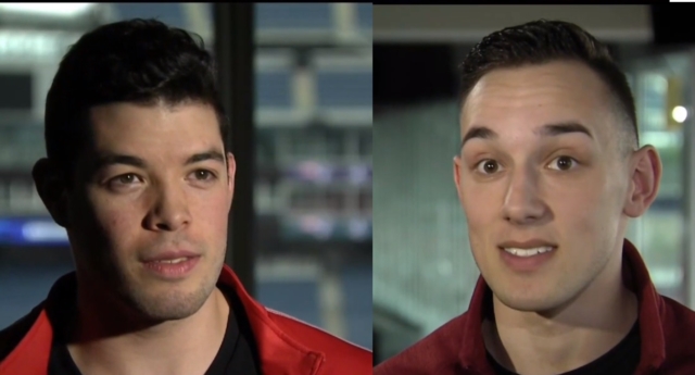 Dos animadores masculinos reclutados en un equipo americano 1