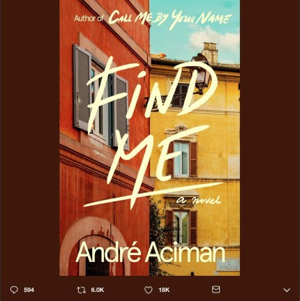 Portada de 'Find Me', segunda parte de 'Call Me By Your Name' 2