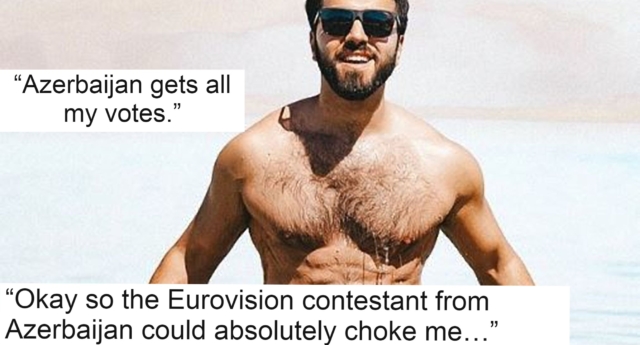 Los gays enloquecen con Chingiz desnudo, el cantante de Azerbaiyán en Eurovisión 2019