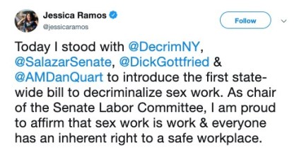 Nueva York presenta el primer proyecto de ley estadounidense que despenaliza el trabajo sexual 1