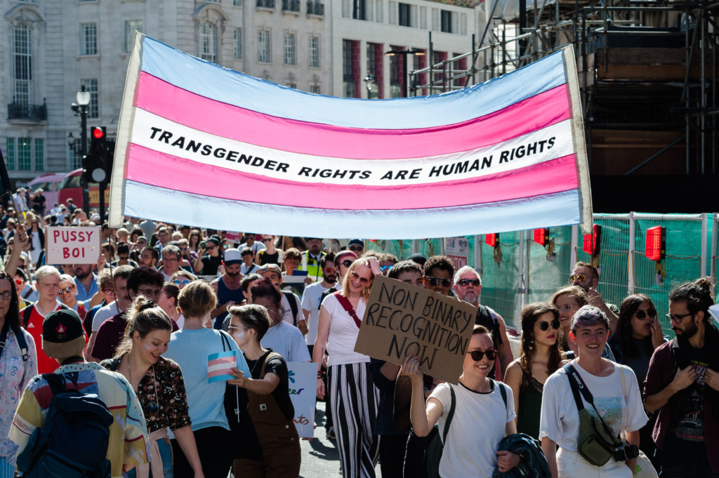 La primera marcha del Orgullo Trans+ en Londres