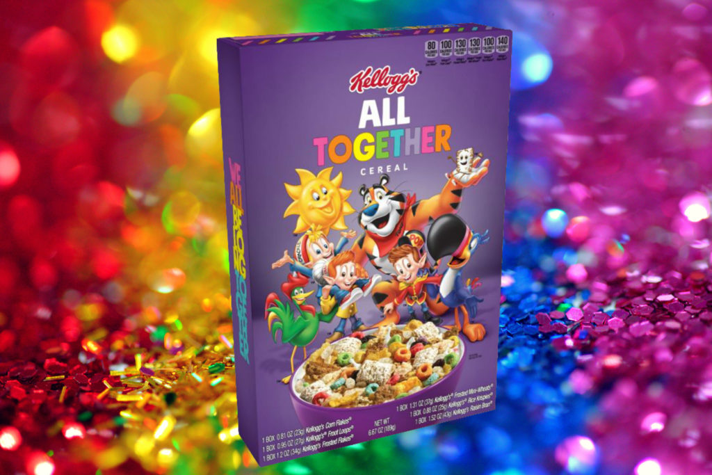 Kellogg's lanza un cereal con temas LGTB para que puedas empezar el día con la máxima diversión gay.