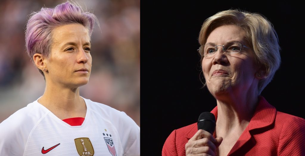 Megan Rapinoe apoya a Elizabeth Warren para presidenta