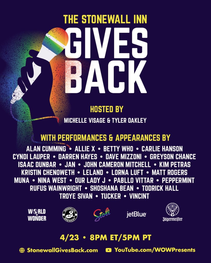 The Stonewall Inn Gives Back organiza concierto LGTB