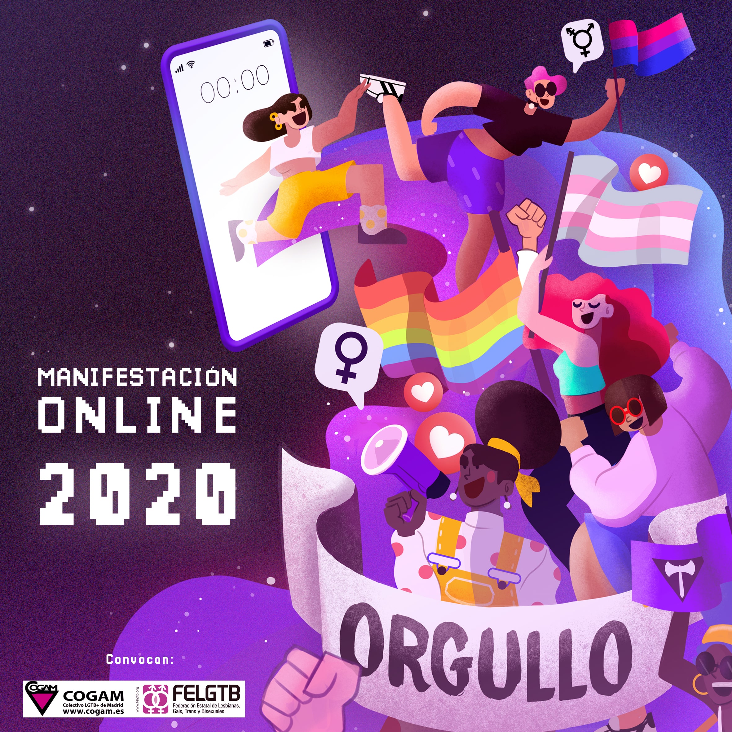 Manifestaión Virtual FELGBT
