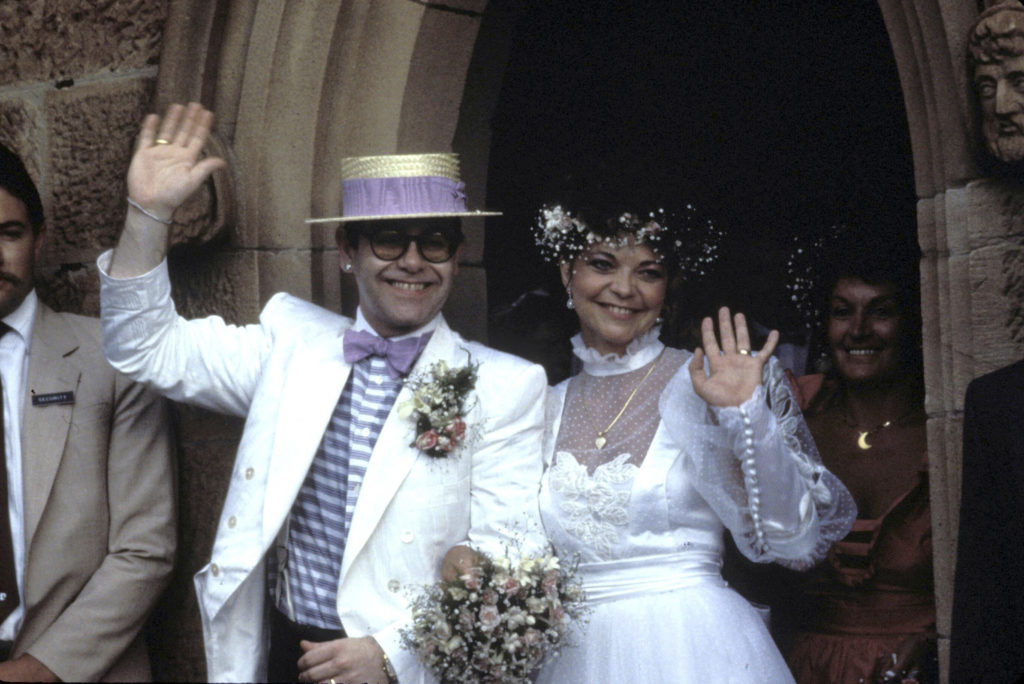 Elton John y su exesposa Renate Blauel